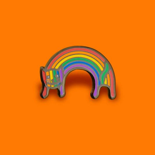 Rainbow Cat Enamel Pin