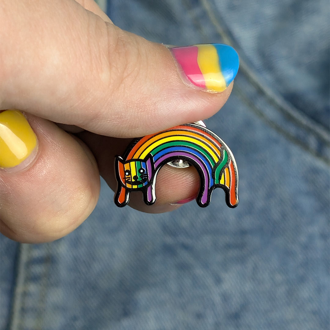 Rainbow Cat Enamel Pin