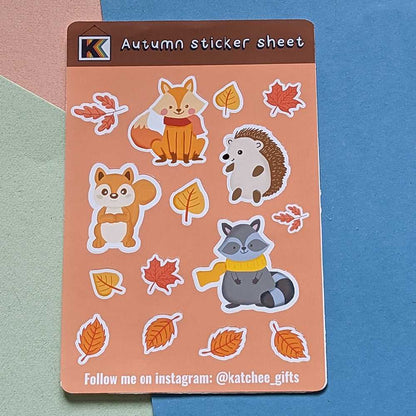 Autumn sticker sheet, Planner, Journal, Scrapbooking stickers