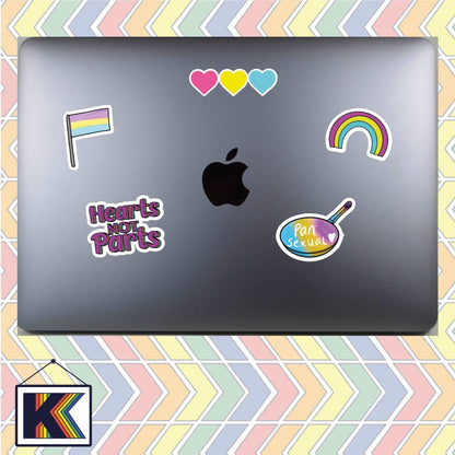 Pansexual pride sticker sheet